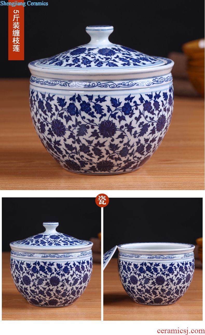 Jingdezhen blue and white vase sitting room home furnishing articles household ceramics handicraft modern classical ideas to restore ancient ways