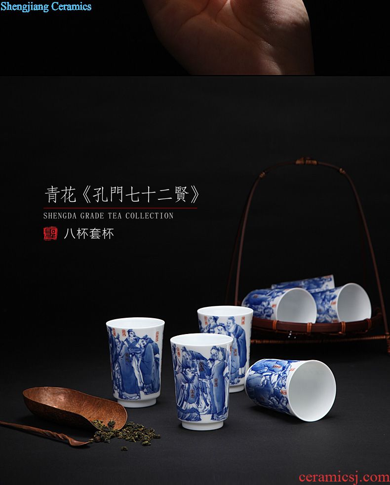 New color sample tea cup of jingdezhen ceramics hand-painted master cup "four love figure" personal hand kung fu tea cups
