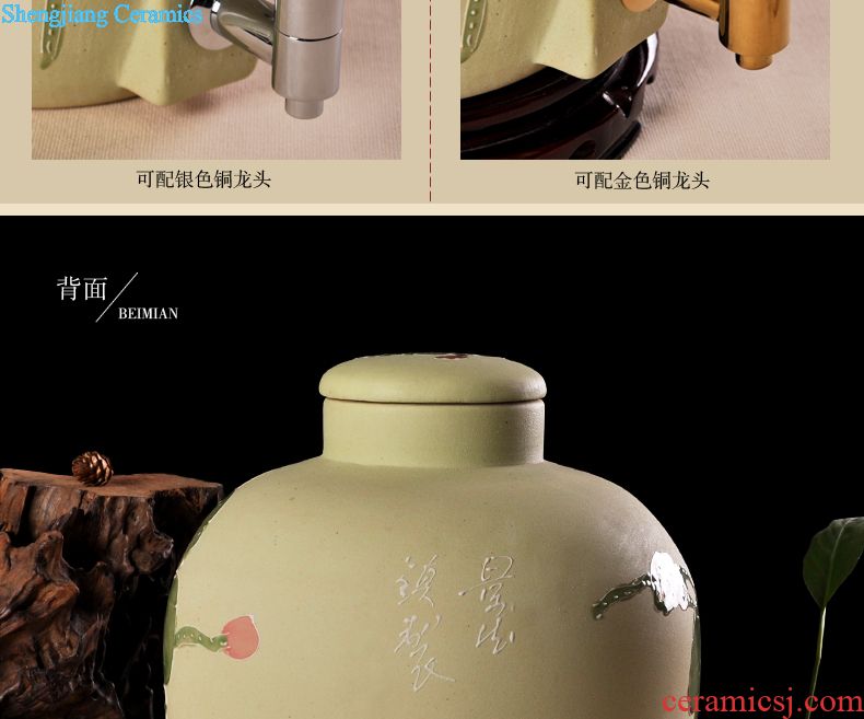 Jingdezhen ceramic bottle 1 catty storing wine collection seal pot liquor bottle can be a gift bottle of household hip flask