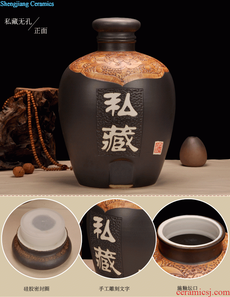 Jingdezhen ceramic jars 10 jins 20 jins 30 jins 50 kg foam bottle wine bottle it storing wine cask wine jars