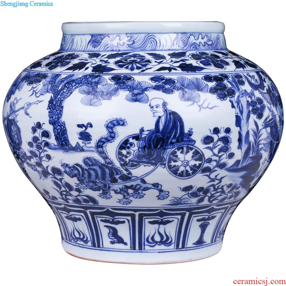 Jingdezhen ceramics collection furnishing articles archaize home sitting room adornment colour dragon emperor qianlong wooden stick vase