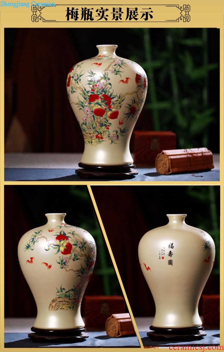 Jingdezhen ceramics large colored enamel seal pot sitting room place household act the role ofing is tasted barrel candy storage tank