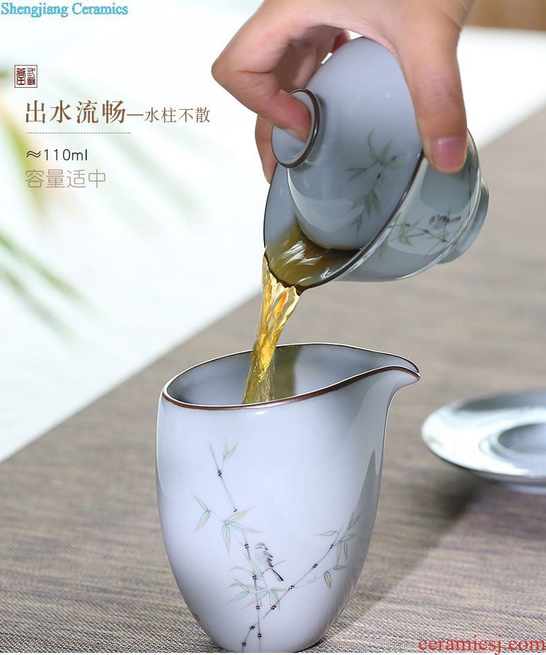 Three more frequently hall heat-resistant ceramic celadon large public fair mug cup tea ware jingdezhen points S31007 tea machine