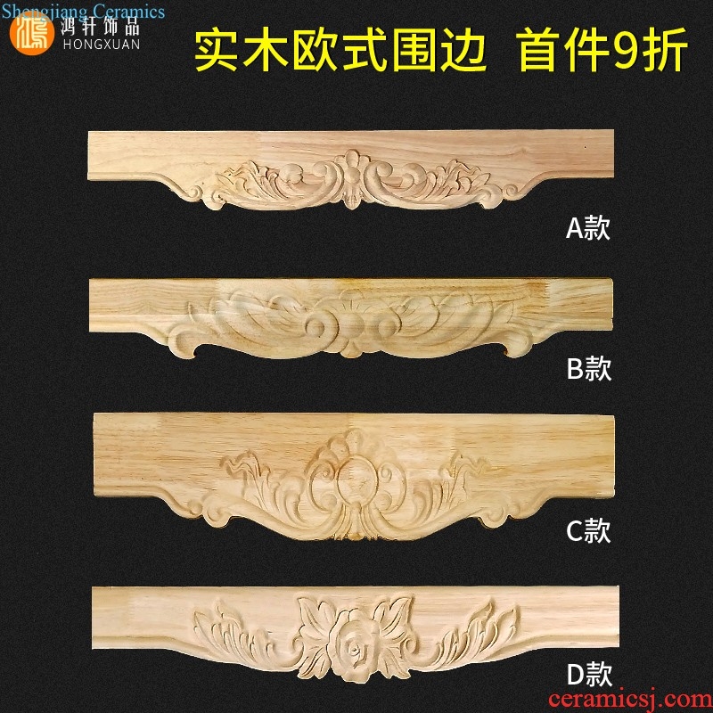 European decals furniture of carve patterns or designs on woodwork wood apron coaming accessories American TV ark tooth plate block BanGui flower piece of tea table