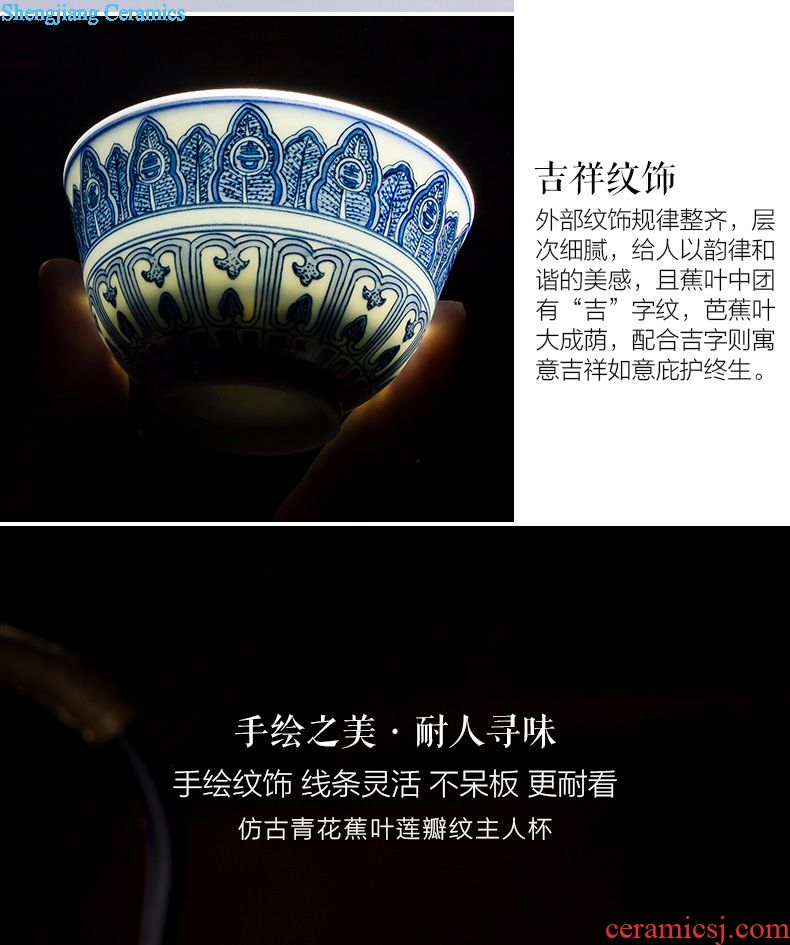 Holy big office cup hand-painted ceramic new color landscape tea cup with lid handle of jingdezhen tea service cover cup by hand