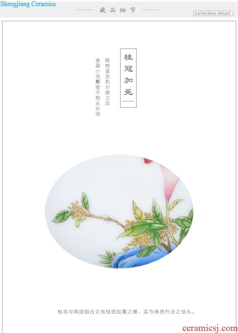 JingJun jingdezhen high-end hand-painted color ink landscape sample tea cup kung fu tea cups ceramic masters cup