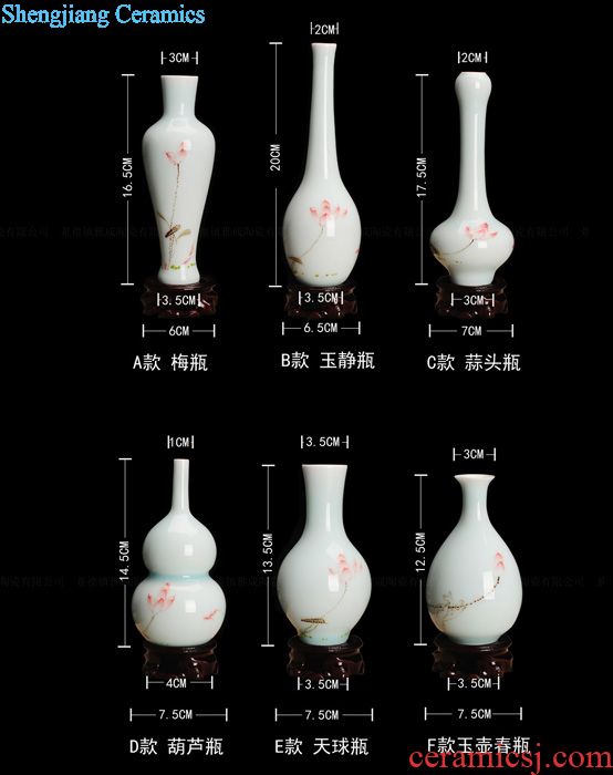 Jingdezhen ceramic large red vase furnishing articles contracted and contemporary household adornment porcelain vase flower arrangement sitting room