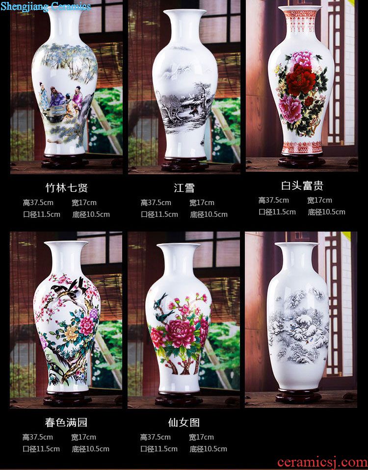 Jingdezhen ceramics enamel enamel floret bottle of modern fashion household act the role ofing is tasted classical handicraft furnishing articles sitting room