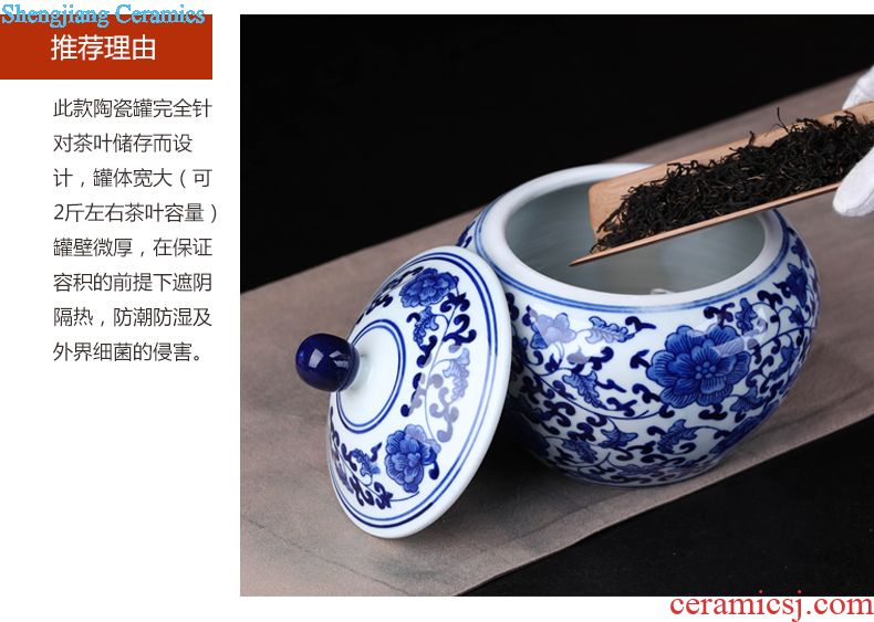 Jingdezhen ceramics pu large tea packaging gift box the tea pot home seven loaves seal pot of tea cake