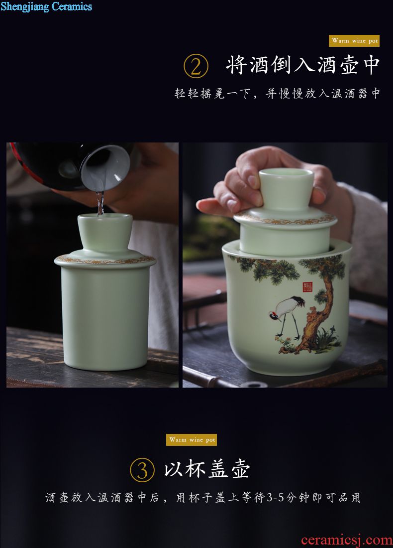 Archaize of jingdezhen ceramic wine jars home 20/50 jin put reserva medicine bottles of liquor cylinder tank seal pot