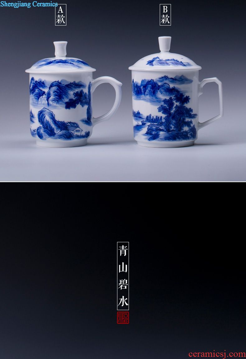 Eight mountain man deep and remote Santa teacups hand-painted ceramic kung fu figure heart cup sample tea cup single cup of jingdezhen tea service