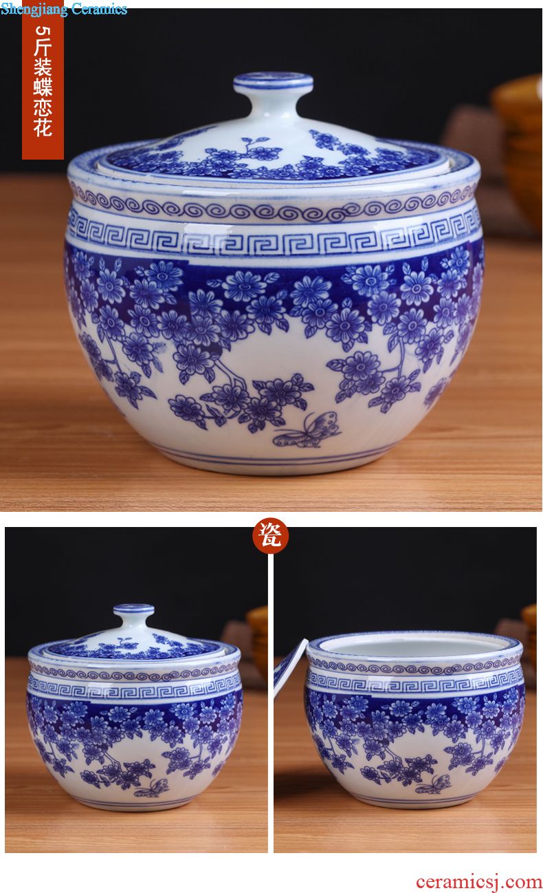 Jingdezhen blue and white vase sitting room home furnishing articles household ceramics handicraft modern classical ideas to restore ancient ways