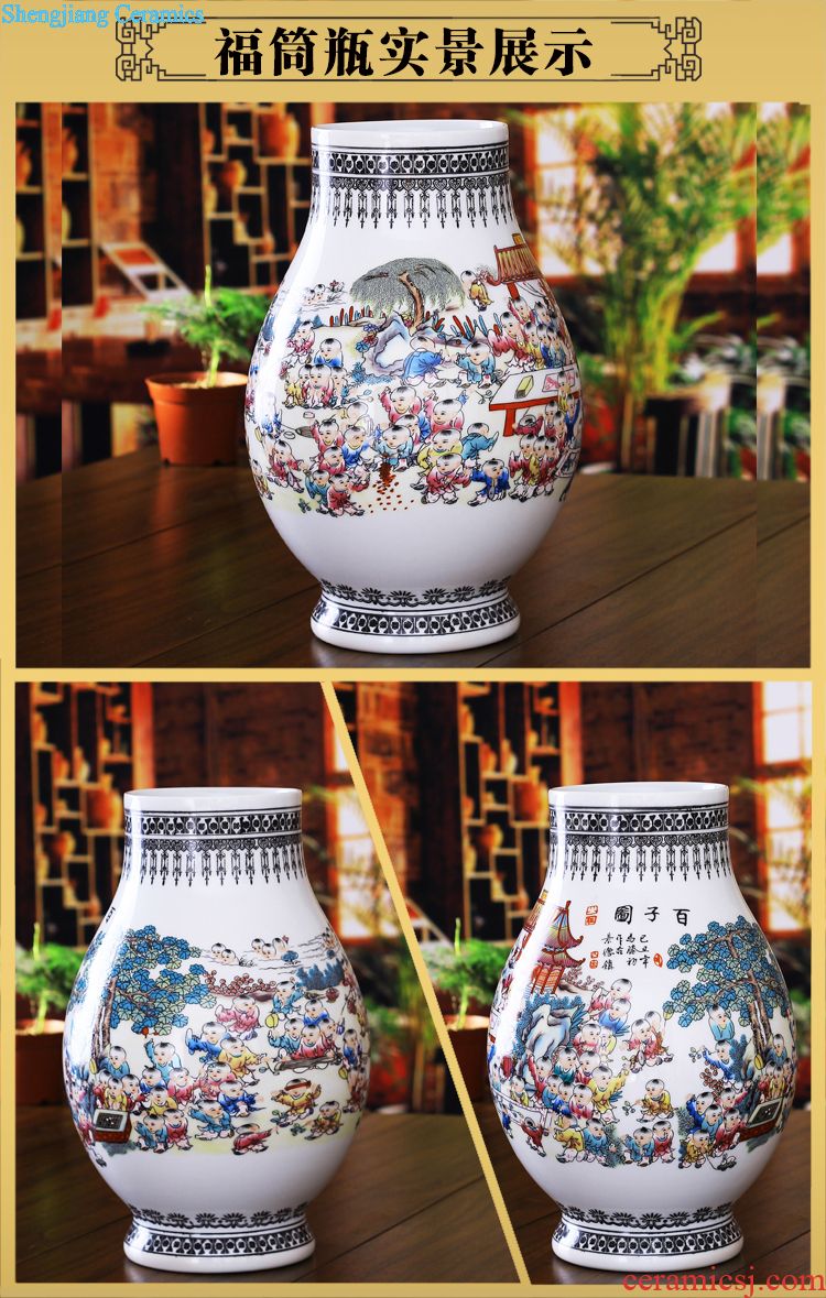 Jingdezhen blue and white ceramics gold fish tank water shallow tortoise cylinder ashtray pen XiCha washing handicraft furnishing articles in the living room