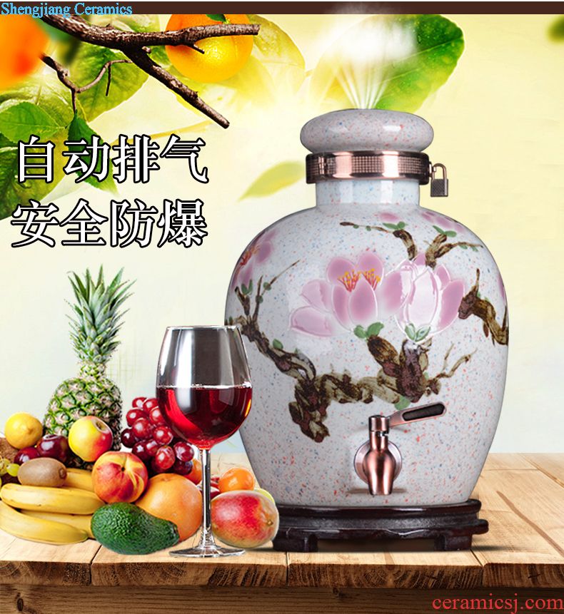 Jingdezhen ceramic bottle archaize little wine jars 1 catty 5 jins of 10 jins put liquor bottles of household ceramic seal pot