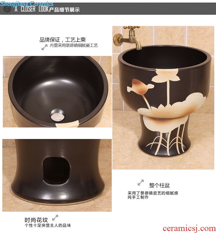 Jingdezhen ceramic art basin torx white silver PND tail-on lavabo stage basin basin sinks