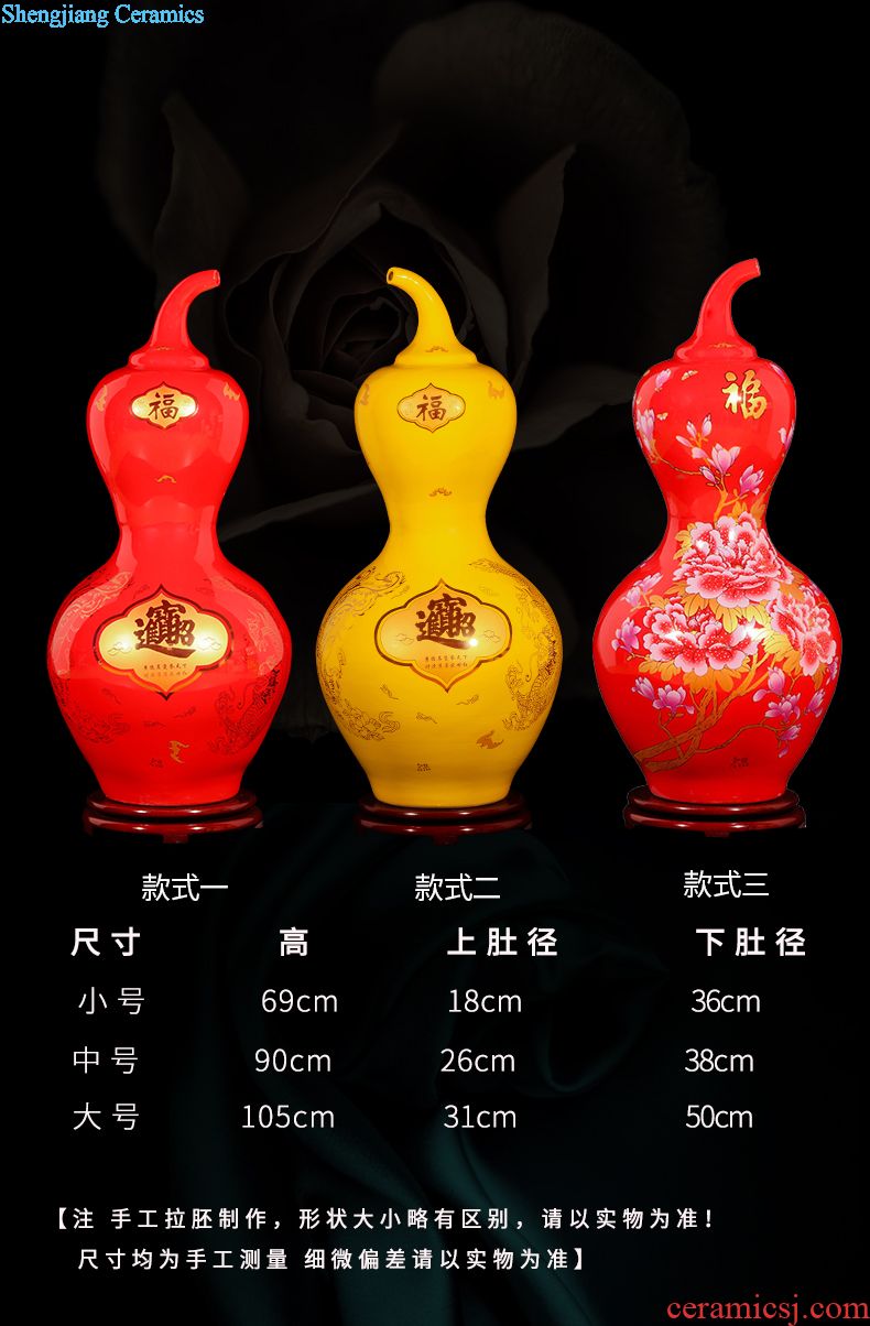 Jingdezhen ceramic new Chinese style flower arrangement craft porcelain vase place to live in the living room table decoration ceramic bottle