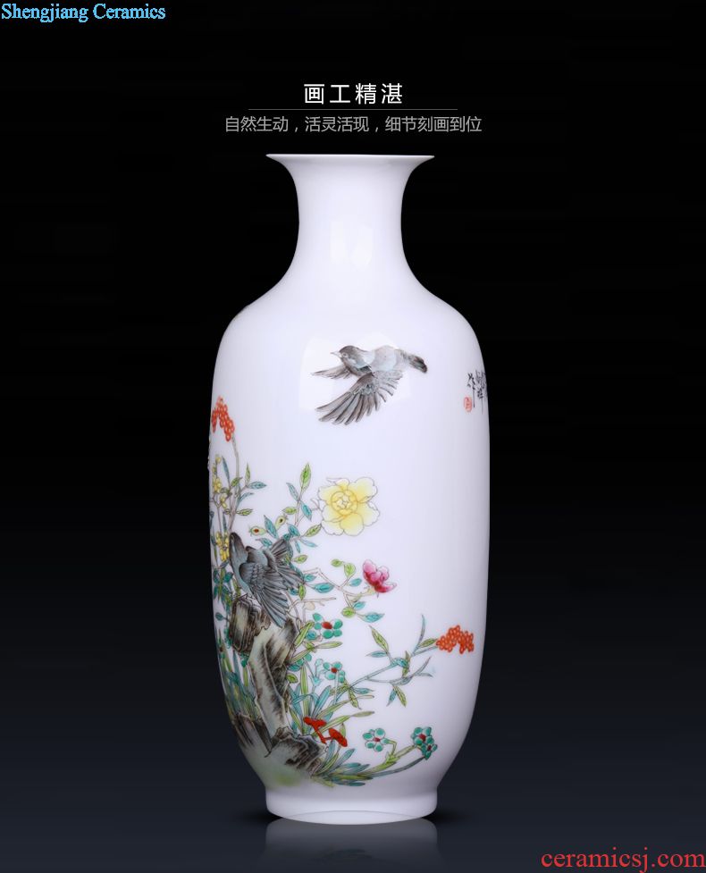 Jingdezhen ceramics antique vase manually restoring ancient ways of large vases, sitting room dry flower is placed continental red