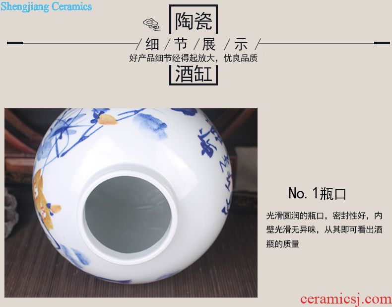Ceramic seal tank it bubble wine bubble bottle hip 10 jins jars with leading 30 jins 20 jins brewing equipment