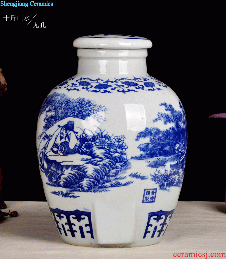 Jingdezhen ceramic 1 catty temperature wine pot hot hip winter warm hot hot pot of yellow rice wine liquor wine wine wine bottles