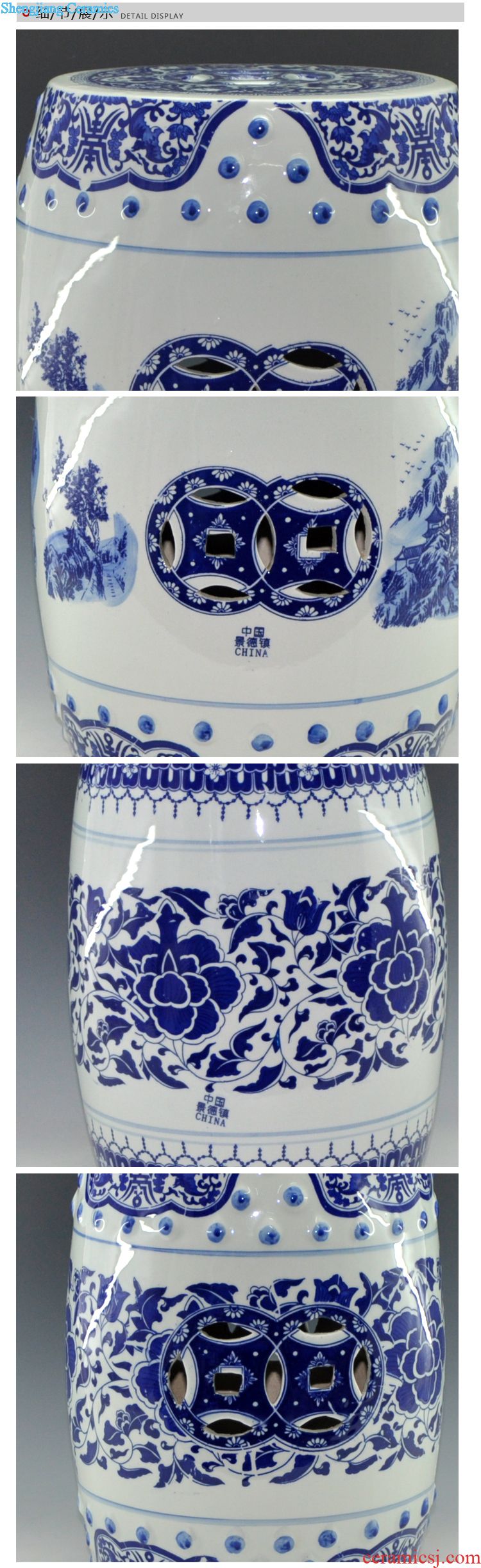 Jingdezhen ceramics master hand brush pot furnishing articles household act the role ofing is tasted creative desk of Chinese style arts and crafts