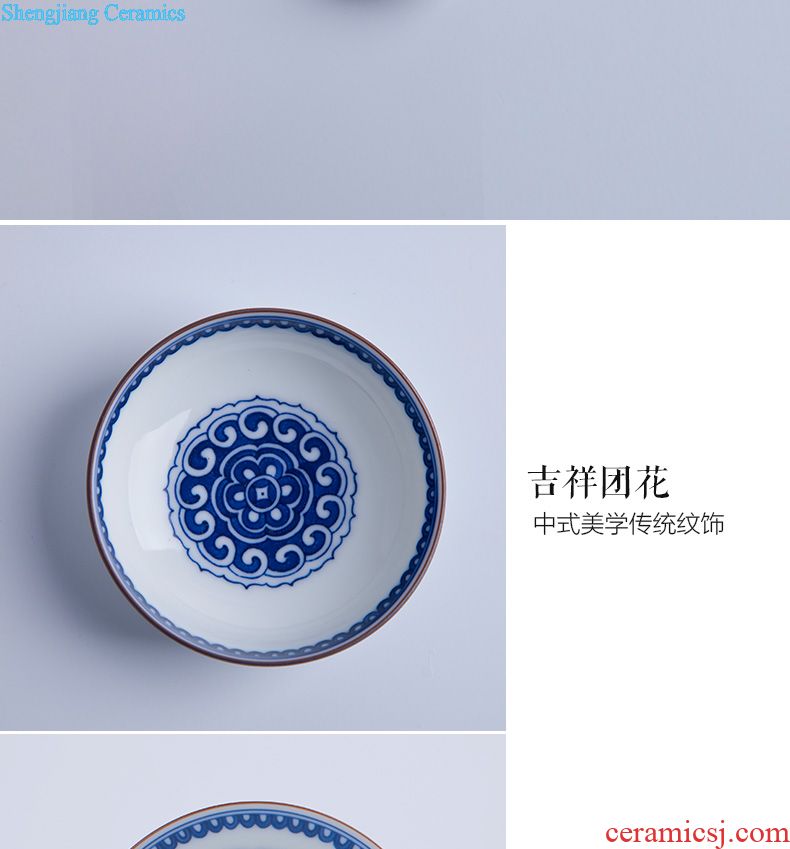 Clearance rule kung fu ceramic teapot colored enamel paint wrap lotus flower grain teapot all hand of jingdezhen tea service