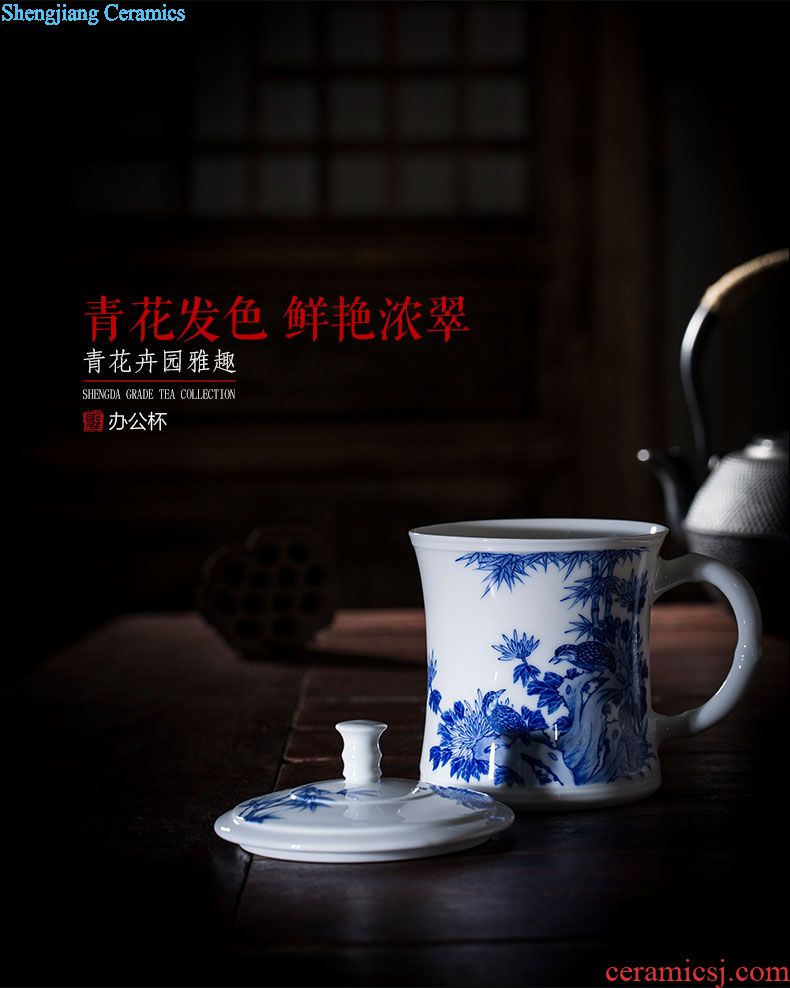 Santa wear ceramic kung fu tea set hand painted enamel colour film grass dragon master cup jingdezhen all hand cups