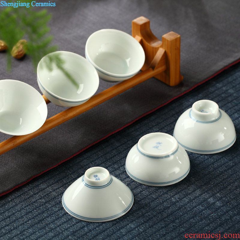 Drink to kiln are recommended iron lid cover supporting Japan buy ceramic tea set tea kungfu tea set zero with four color