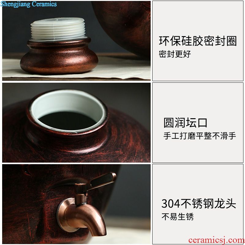 Jingdezhen ceramic jars 10 jins 20 jins 30 jins of bone China wine jar it seal pot with leading domestic