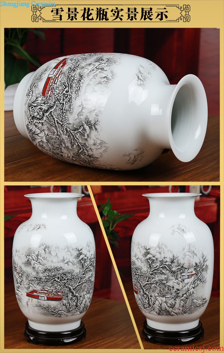 Jingdezhen ceramics in sitting room bone porcelain vase contemporary household glair simple Chinese style adornment furnishing articles