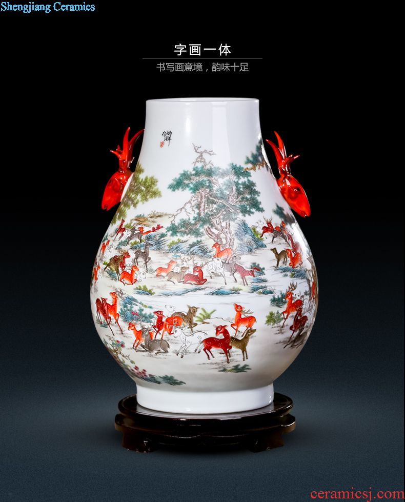 Jingdezhen ceramic hand-painted ceramic vase celebrity famous Bridges porcelain modern home furnishing articles