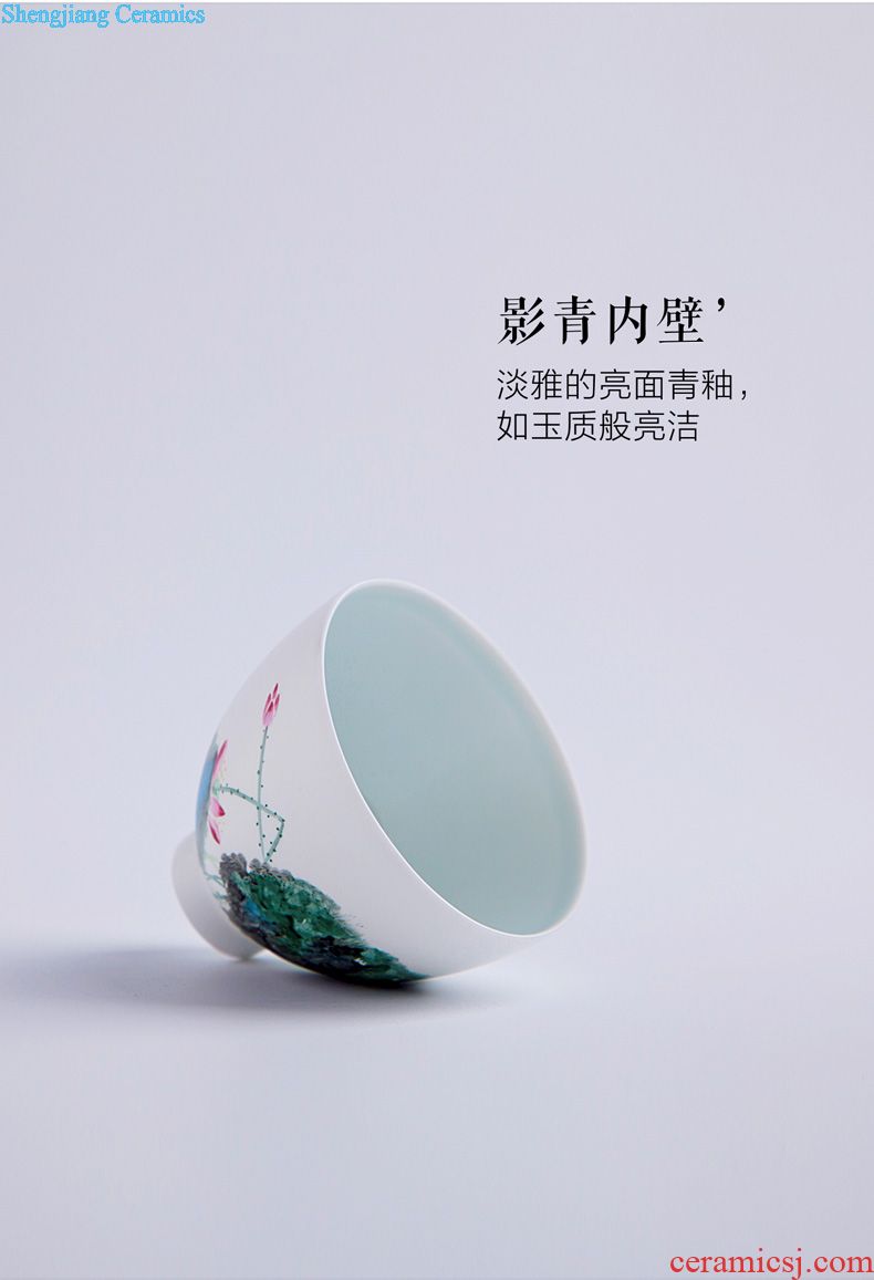 Clearance rule caddy hand-painted ceramic heavy powder enamel with jean friends wake receives all hand of jingdezhen tea service