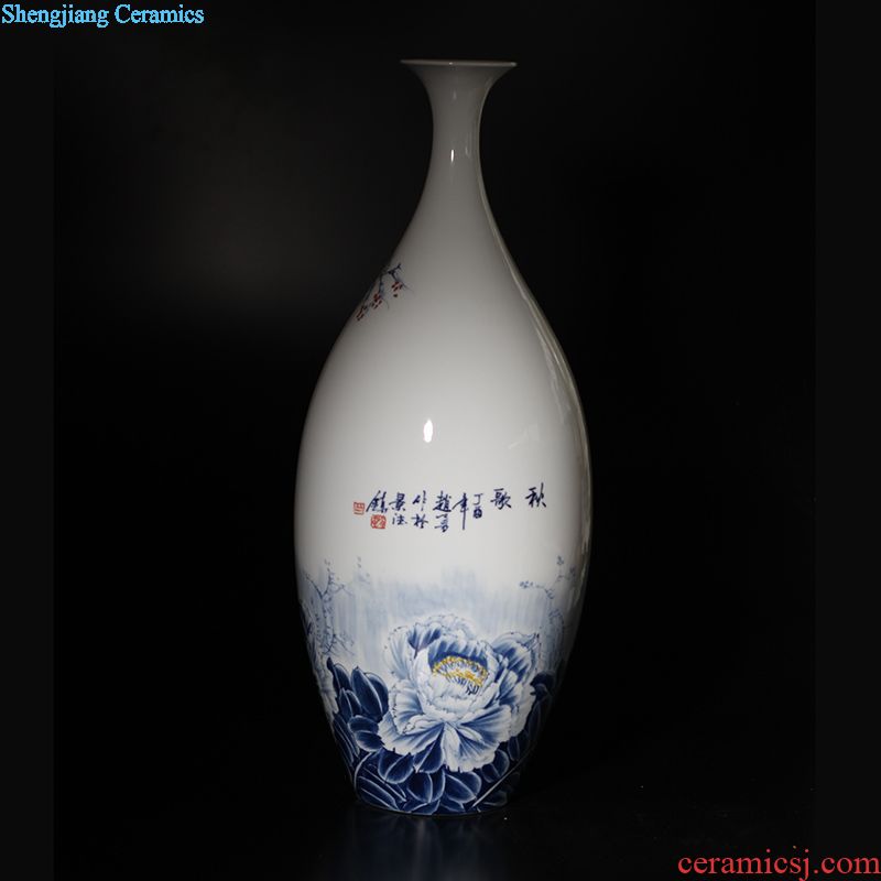 Jingdezhen curve contracted bamboo vase at peace porcelain vases furnishings decoration vase that occupy the home fashion vase