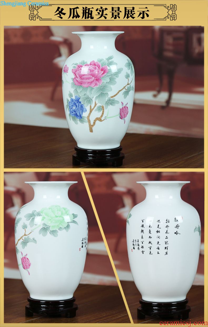 Jun porcelain kiln jingdezhen ceramics vase of modern home living room decoration classic gourd bottle furnishing articles