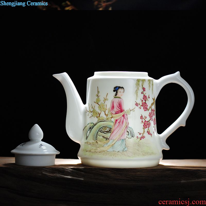 Owl kiln jingdezhen hand-painted blue and white porcelain cups tea archaize individual cup sample tea cup have fish every year
