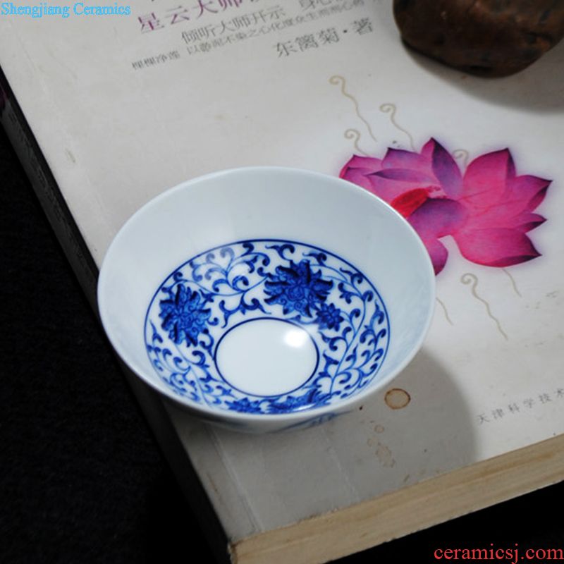 XY - CJ312C owl kiln jingdezhen fine ceramic famille rose tea set the eight immortals characters play kung fu tea set, tea POTS