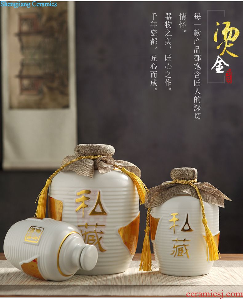 Ceramic barrel ricer box 50 kg 100 jins of 20 home with cover of jingdezhen storage rice jar of pickles buckets of water oil cylinder