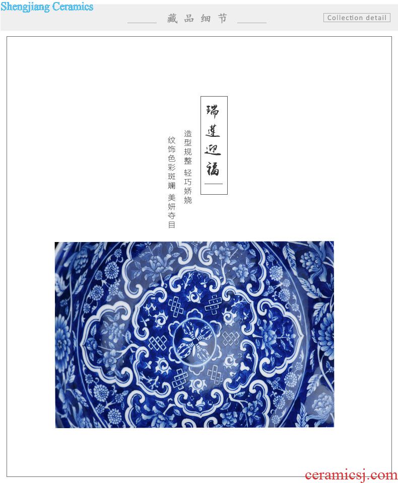 JingJun Jingdezhen ceramic cover buy blue and white dragon heavy industry hand-painted cover kungfu tea ceremony fittings pot bearing