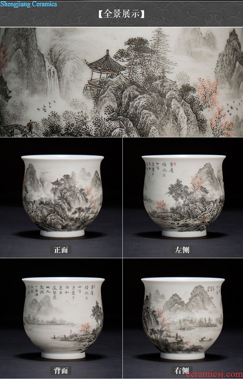 Holy big ceramic fine antique hand-painted da Ming chenghua bucket color fold branch flowers and a cup of jingdezhen kung fu tea cups