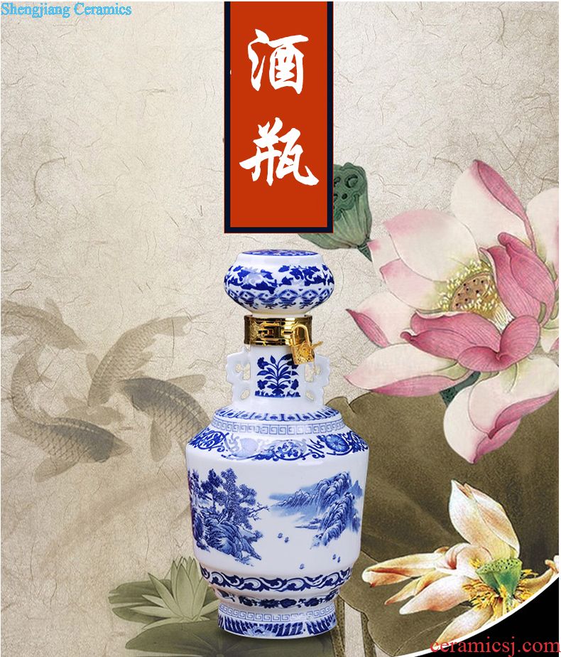 Jingdezhen ceramic wine wine package hip archaize points of Chinese style household liquor small a small handleless wine cup wine
