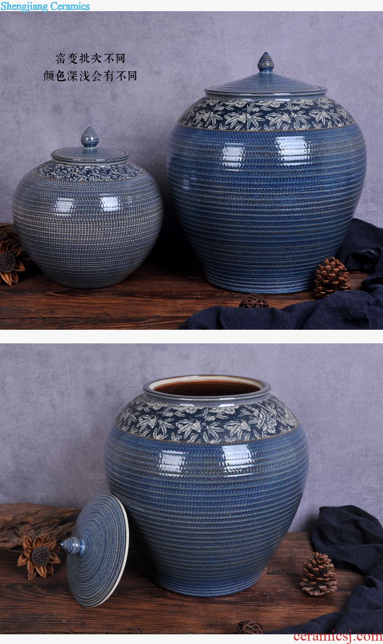 Jingdezhen ceramic jars 50 kg protoplasmic wine bottle it sealed jar of wine bottle wine jar can take leader