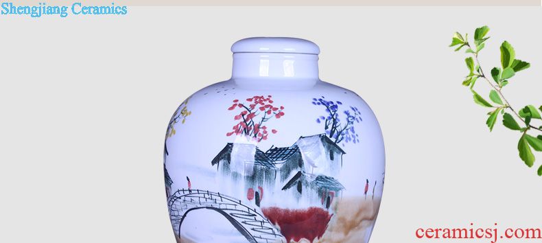 Medicine bottle bubble bottle with tap jingdezhen ceramic jars 10 jins 20 jins 30 kg bottle it sealed cans