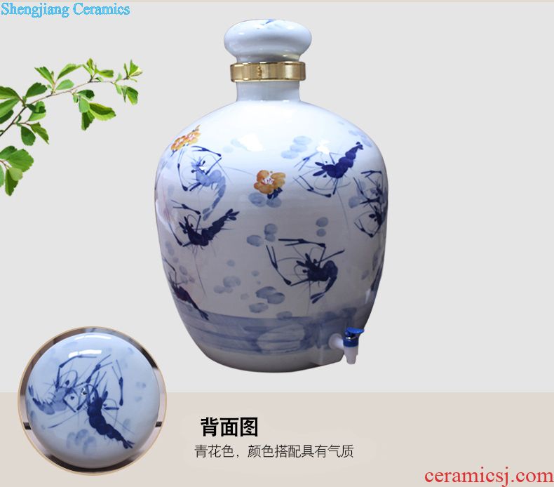 Just five good ceramic jars bubble wine jar 20 jins 30 jins 50 kg antique carved with lock it jugs