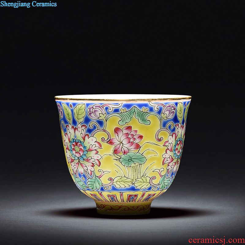 JingJun Jingdezhen porcelain enamel colour all hand sample tea cup kung fu tea cup ceramic cup personal Lord