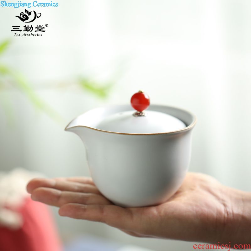 Kung fu tea cup three frequently hall jingdezhen ceramic sample tea cup hand-painted twelve flora cup tea set S42011