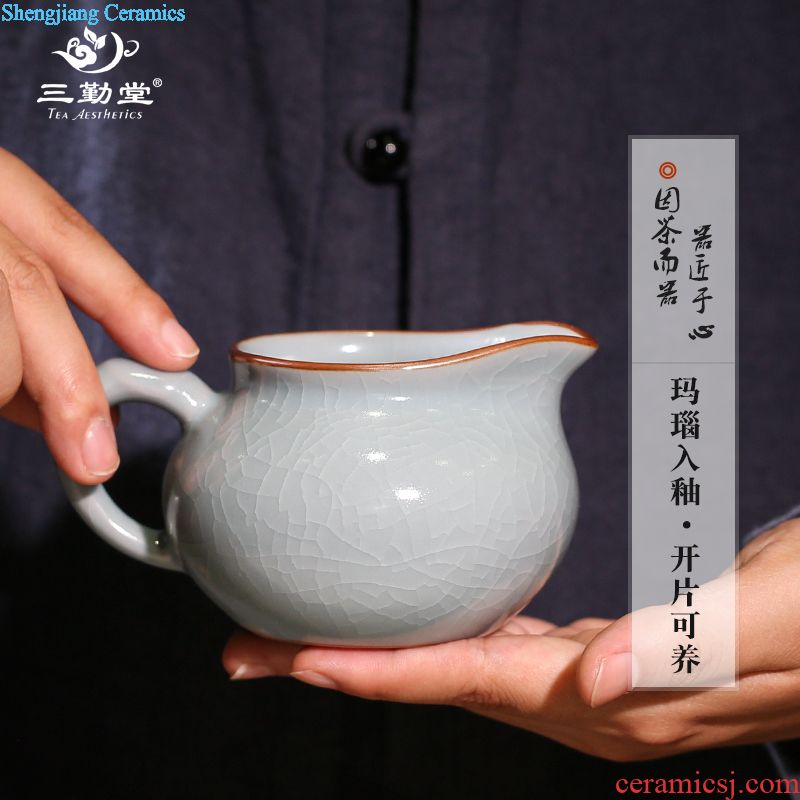Three frequently hall kung fu tea set manually jingdezhen ceramic tea set sample tea cup jade porcelain personal master cup single cup