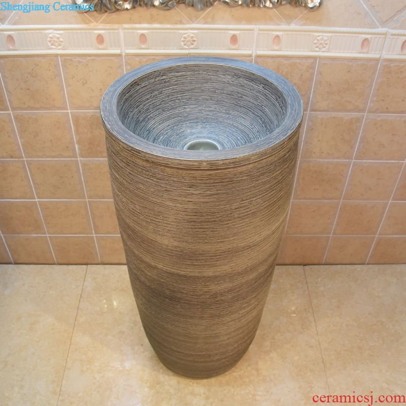 JingYuXuan jingdezhen ceramic basin sinks art basin conjoined one column pillar imitation stone road