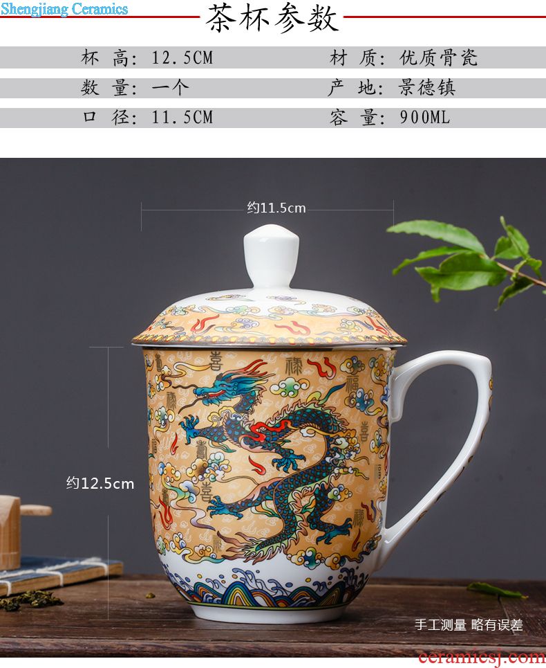 Jingdezhen ceramic 15 creative head set with Australian set phnom penh bone China coffee cups and saucers suit a gift box