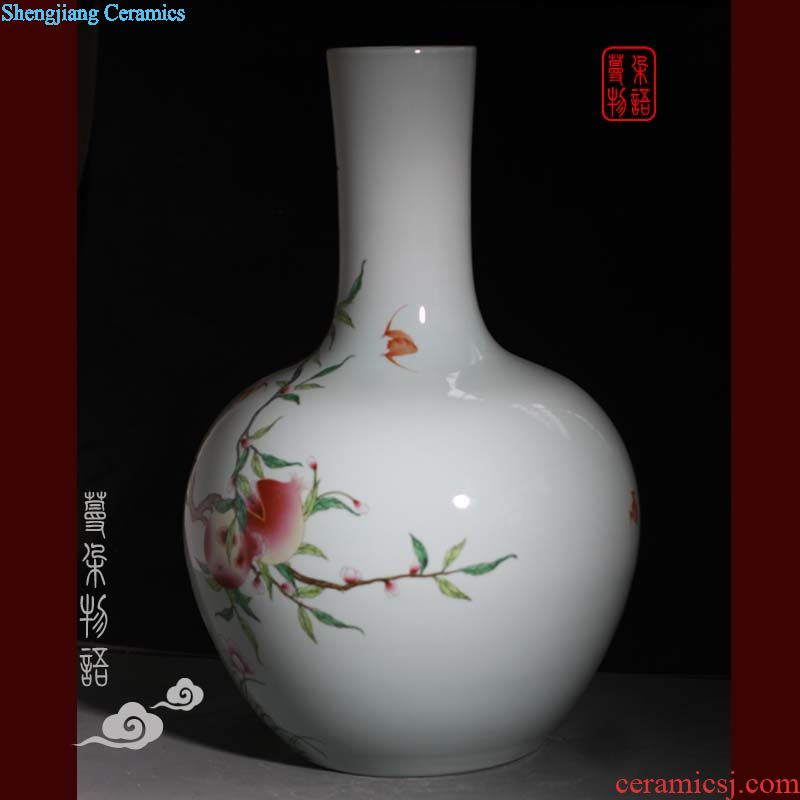 Jingdezhen ji red red imitation royal porcelain vase 20-40 cm celestial plum bottle bottle gourd gourd