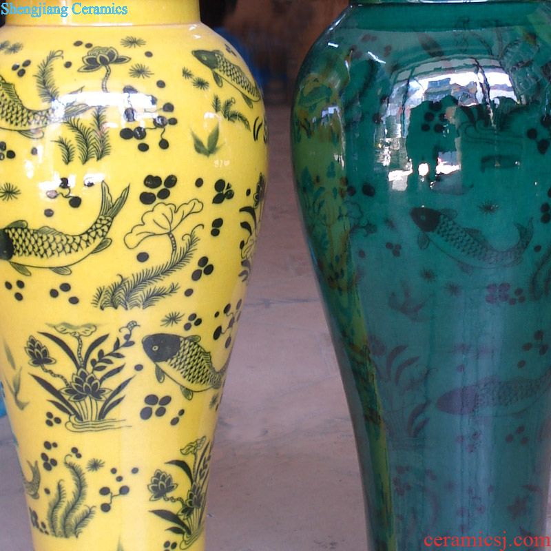 Jingdezhen flower general ceramic pot storage cover flower celestial olive bottle gourd vases, lives in a small place