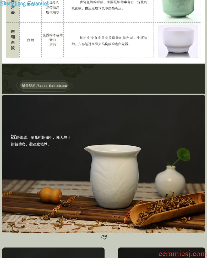 Three frequently hall official kiln glaze master cup single cup kung fu tea cups of jingdezhen ceramic tea set hand-painted sample tea cup S42140